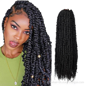 High Quality 22 inches Brown Pre-looped Braiding Hair For Women Wholesale Synthetic Passion Twist Crochet Braid Hair Extensions